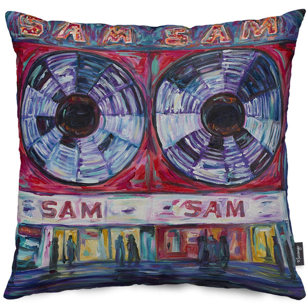 Sam the Record Man Throw Pillow